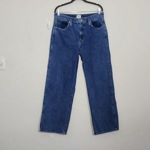Aritzia Sunday Best Ocean High Rise Baggy High Waisted Loose Jeans Blue Size 12